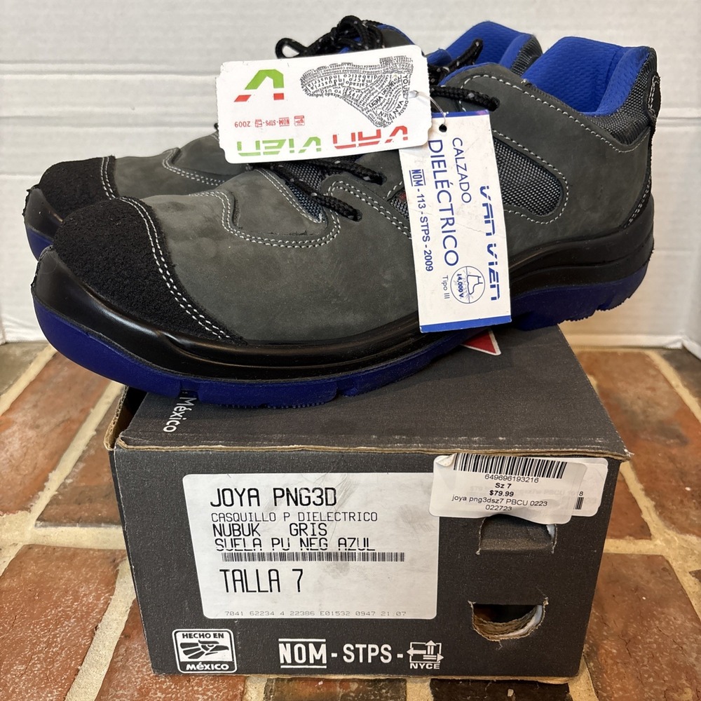 Joya Van Vien Work Shoes Size 7 Oil Resistant Non Conductive Leather &‎ Fabric